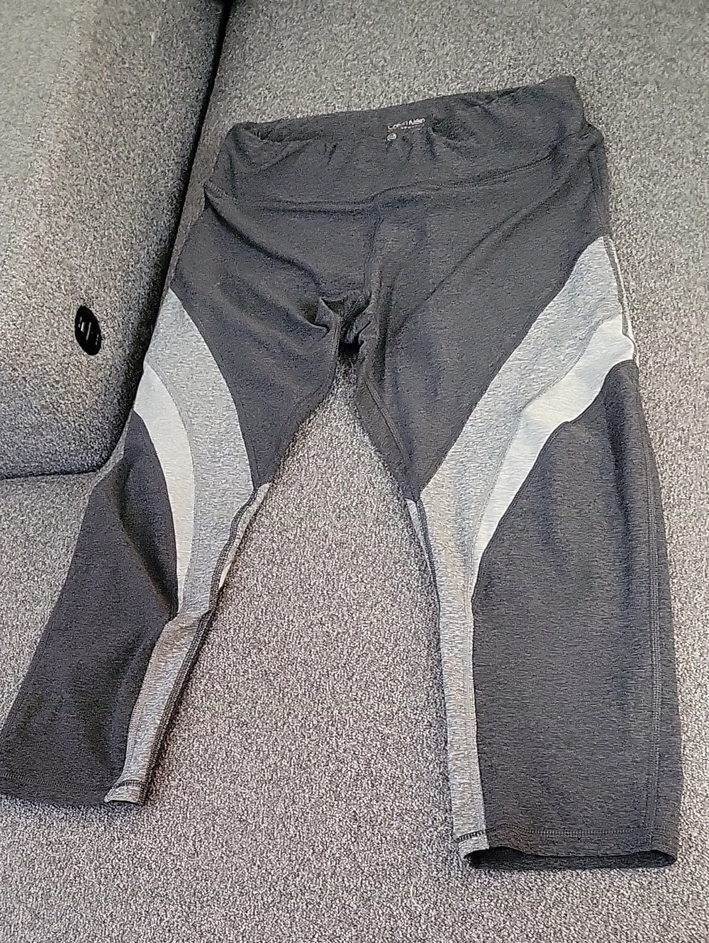 Calvin Klein Performance Dark and Light Gray Active Leggings Graphic